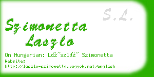 szimonetta laszlo business card